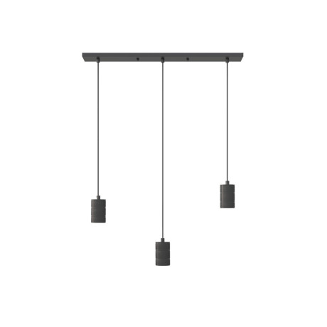 Calex hanglamp Rechthoek - 3x E27 - 10x70cm - Zwart afbeelding2 - 1