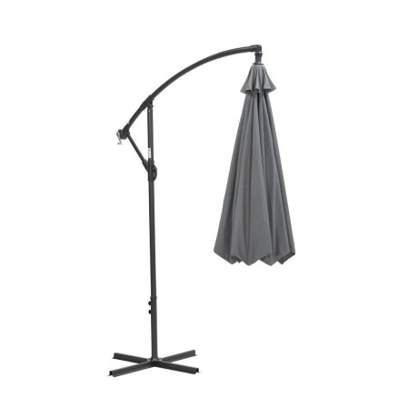 Garden Impressions Garden Impressions Athene parasol Ø300 - carbon black/ licht grijs afbeelding2 - 1