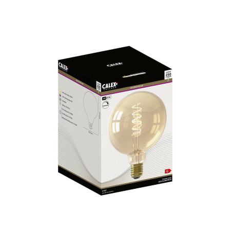 Calex Calex LED Lamp - E27 - 3 Staps dimmer - G125 - Goud - 5.5W afbeelding2 - 1