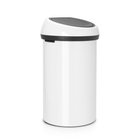 Brabantia Touch Bin afvalemmer 60L met kunststof binnenemmer - White afbeelding2 - 1