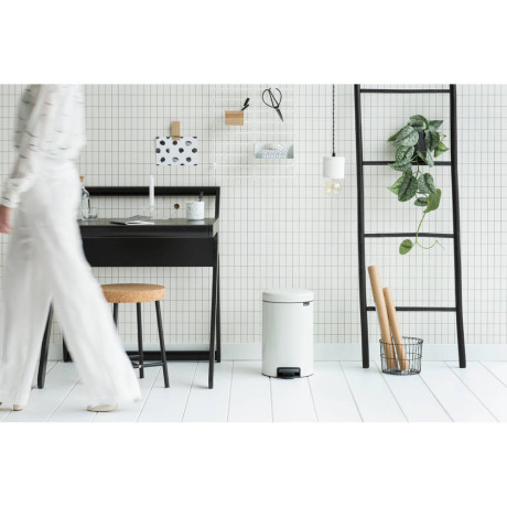 Brabantia NewIcon pedaalemmer 12L met kunststof binnenemmer - White afbeelding2 - 1