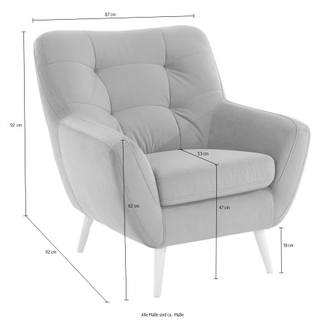 exxpo - sofa fashion Fauteuil Scandi, loungesessel met geweldig zitcomfort, hoogwaardige bekleding (set) afbeelding2 - 1