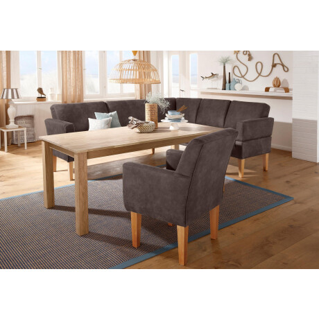 Home affaire Fauteuil Fehmarn comfortabele zithoogte van 54 cm, in 3 verschillende stofkwaliteiten afbeelding2 - 1