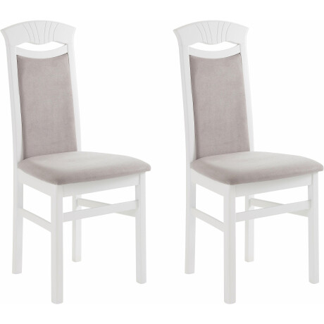 Home affaire Eetkamerstoel Franz slijtvast microvezel, onderstel beuken naturel of wit, houten stoel (set, 2 stuks) afbeelding2 - 1