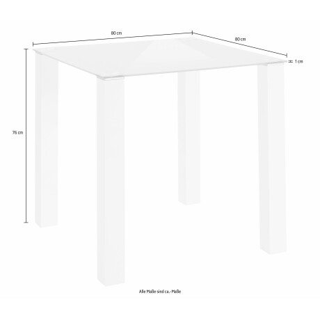 INOSIGN Eethoek met glazen tafel, breedte 80 cm (set, 5-delig) afbeelding2 - 1