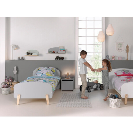 Vipack Nachtkastje Kiddy, met 1 draaideur, daarachter een groot vak stabiel gebouwd, hij kan rechts of links geplaatst worden afbeelding2 - 1