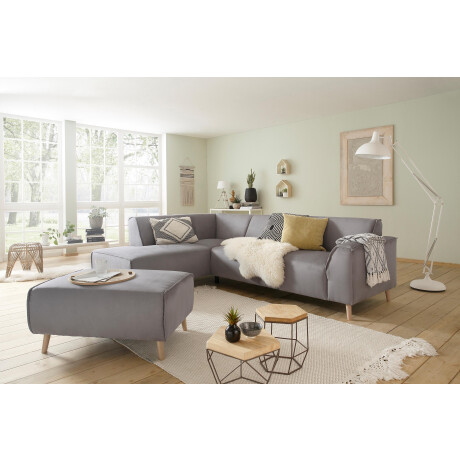 Home affaire Hoekbank Julia L-vorm Binnenveringsinterieur, houten poten, opstaande naad afbeelding2 - 1