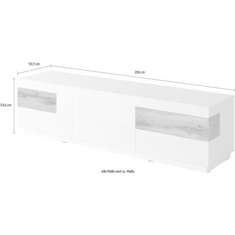 INOSIGN Tv-meubel Silke Breedte 206 cm, hoogglansfronten afbeelding2 - 1