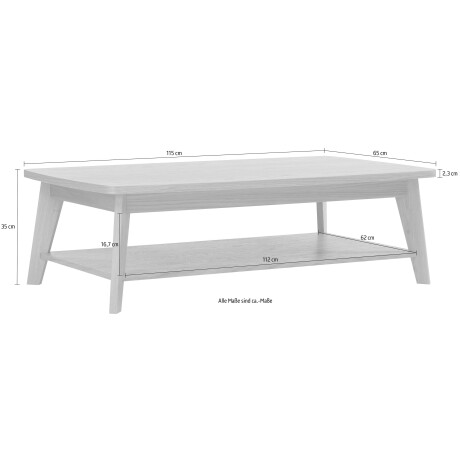 Woodman Salontafel Bórgvin Breedte 115 cm, tijdloos design, met 1 plank, houtfineer eiken afbeelding2 - 1