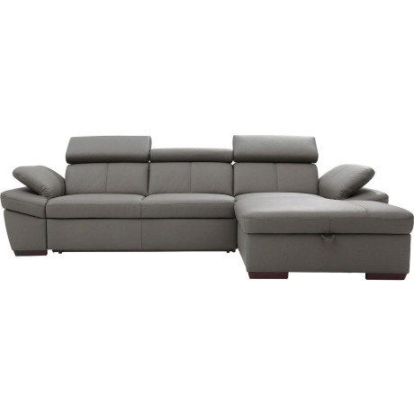 exxpo - sofa fashion Hoekbank Salerno, klassieke moderne functionele bank, hoog zitcomfort, L-vorm inclusief verstelbare hoofdsteun en armleuning, naar keuze met slaapfunctie afbeelding2 - 1