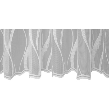 VHG Gordijn Moni Stores, boogranden, met bloemmotief, motief, transparant, wit, monochroom, jacquard, gebreid, gemakkelijk in onderhoud, verschillende maten (1 stuk) afbeelding2 - 1