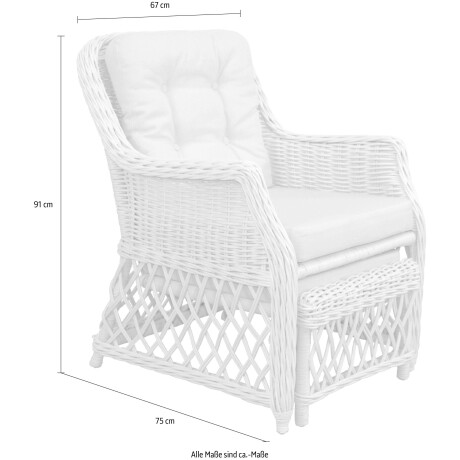 Home affaire Rotanstoel Handwerk, afm. (bxdxh): (67x75x91) afbeelding2 - 1