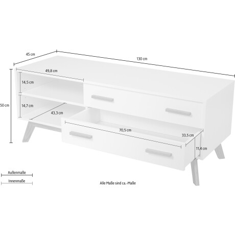 Woodman Tv-meubel Tariko Commode. Breedte 130 cm, in trendy Scandinavische look afbeelding2 - 1