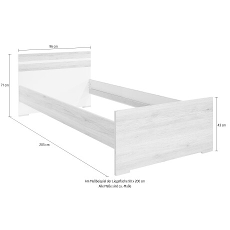 Wimex Bed Joker, logeerbed Ligoppervlak 90 of 140x200 cm, kleuraccenten aan het hoofdeinde, afbeelding2 - 1