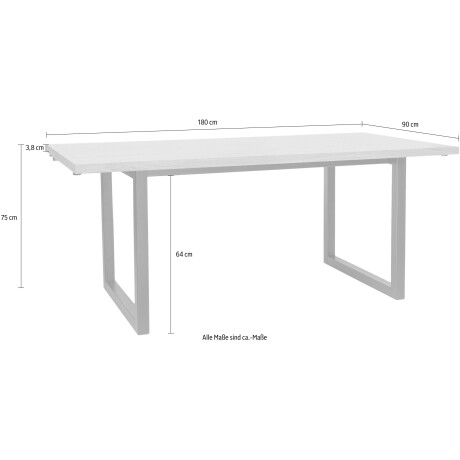 Woodman Eettafel Camden van massief berken, breedte 180 cm afbeelding2 - 1
