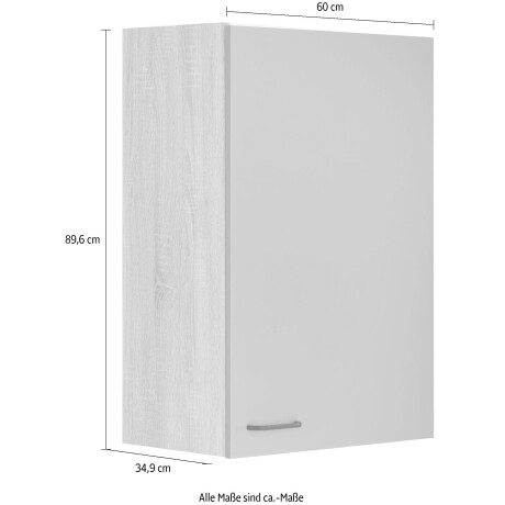 OPTIFIT Hangend kastje Elga met soft-closefunctie en metalen greep, breedte 60 cm afbeelding2 - 1