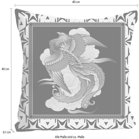 queence Sierkussen Veelkleurige Phoenix Kussenovertrek zonder vulling(1 stuk) afbeelding2 - 1