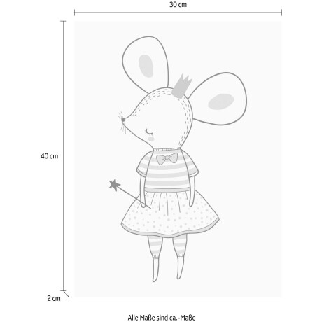 Lüttenhütt Artprint op linnen Muizengeest muis Premium canvasstof, handgemaakt in Duitsland, kindermotief afbeelding2 - 1