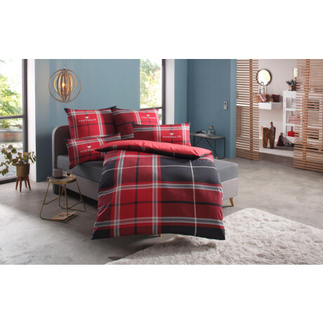 TOM TAILOR HOME Tweezijdig te gebruiken overtrekset Eric in mt. 135x200 of 155x220 cm met rits, met gratis-aanbieding: sporttas van 100% katoen (3-delig) afbeelding2 - 1