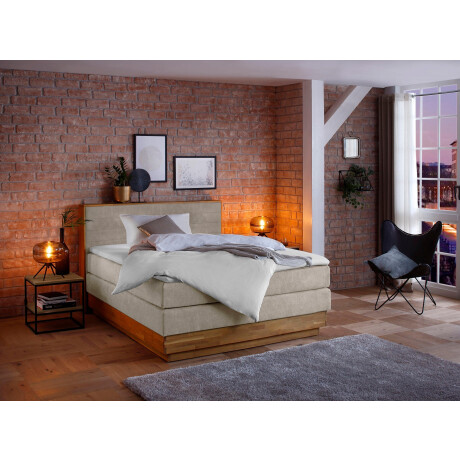Home affaire Boxspring Cavan Eiken, met bedkist & topmatras, verschillende hardheden (ook H4) afbeelding2 - 1