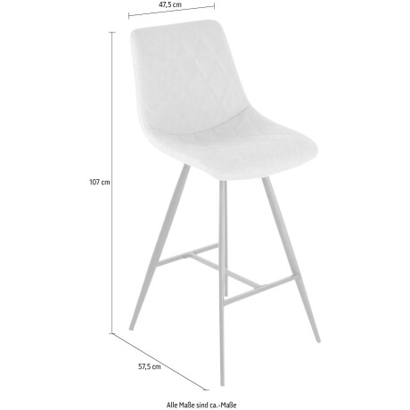 Kayoom Kinderstoel Barkruk Frances 425 2-delige set, stijlvolle retro-look barkruk onderhoudsvriendelijk, comfortabel, aantrekkelijke leerlook, stijlvolle retro-look (set, 2 stuks) afbeelding2 - 1