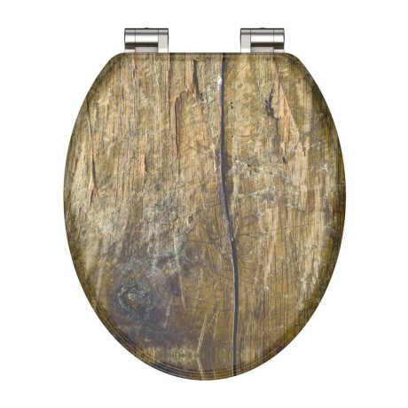 SCHÜTTE Toiletbril Solid Wood MDF bruin afbeelding2 - 1