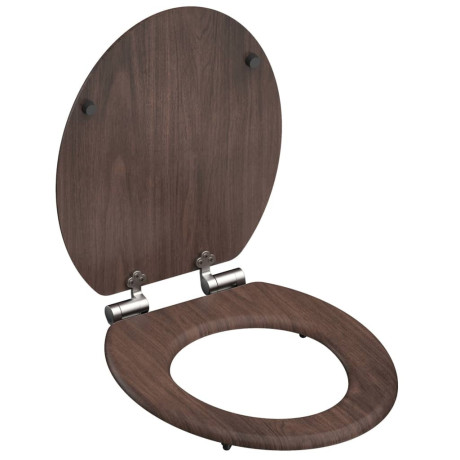 SCHÜTTE Toiletbril met soft-close DARK WOOD MDF afbeelding2 - 1