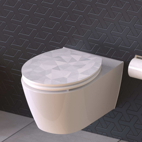 SCHÜTTE Toiletbril met soft-close DIAMOND MDF hoogglans afbeelding2 - 1