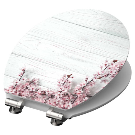 SCHÜTTE Toiletbril met soft-close FLOWERS & WOOD MDF hoogglans afbeelding2 - 1