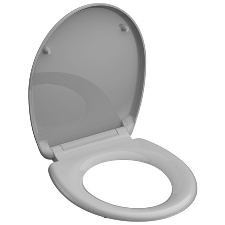 SCHÜTTE Toiletbril met soft-close quick-release GREY duroplast afbeelding2 - 1