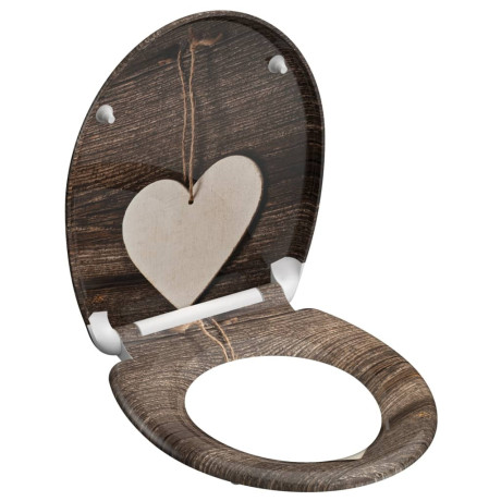 SCHÜTTE Toiletbril met soft-close WOOD HEART duroplast met print afbeelding2 - 1