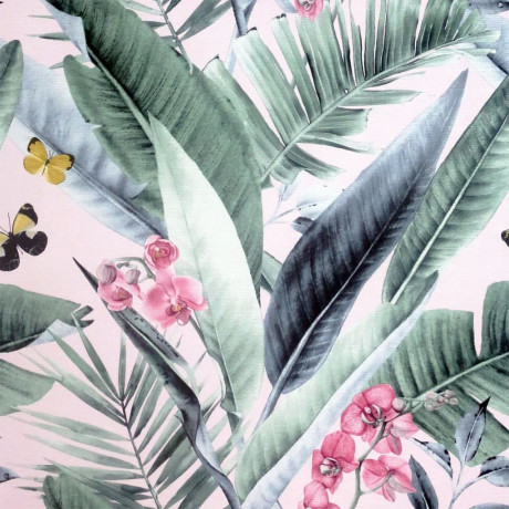 DUTCH WALLCOVERINGS Behang Lush Tropical roze en blauw afbeelding2 - 1