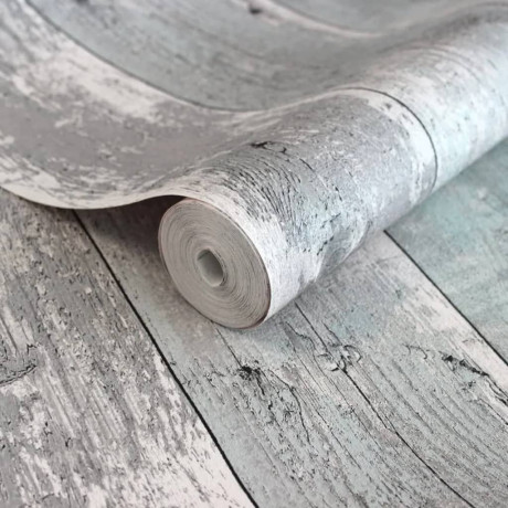 Noordwand Topchic Behang Wooden Planks grijs en blauw afbeelding2 - 1