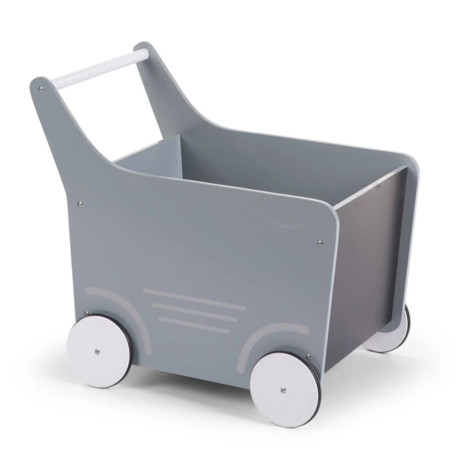 CHILDHOME Poppenwagen hout grijs afbeelding2 - 1