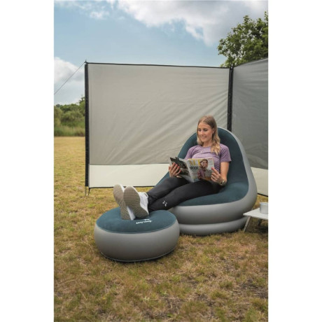 Easy Camp Opblaasloungeset Comfy staalgrijs en blauw afbeelding2 - 1