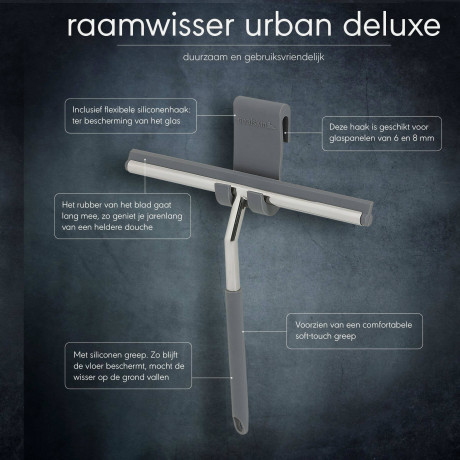 Sealskin Urban Deluxe Raamwisser inclusief flexibele glashaak en schroefhaak afbeelding2 - 1