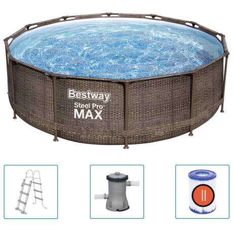 Bestway Steel Pro MAX Zwembadset Deluxe Series rond 366x100 cm afbeelding2 - 1