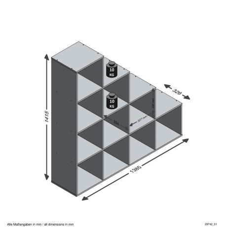 FMD Room divider Mega 2 afbeelding2 - 1