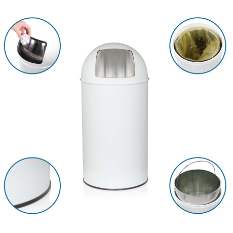 PUSH 50L | 50 L - Prullenbak Wit afbeelding2 - 1