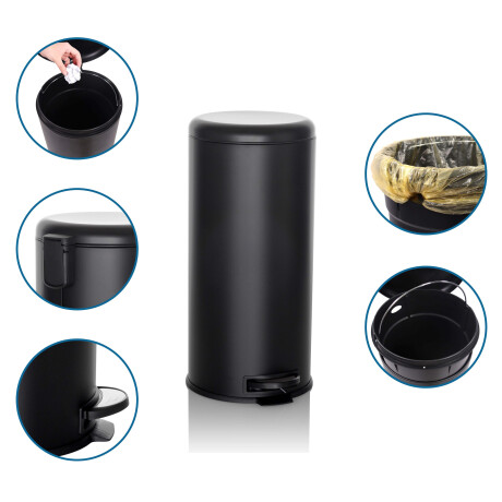 CLEAN STEP | 30 liter - Prullenbak Zwart afbeelding2 - 1