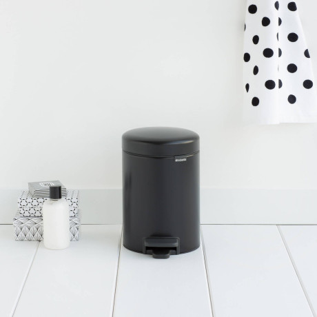 Brabantia NewIcon prullenbak - 3 l - Matt Black (3 liter) afbeelding2 - 1