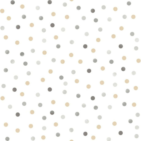 Noordwand Behang Mondo baby Confetti Dots wit/grijs/beige afbeelding2 - 1