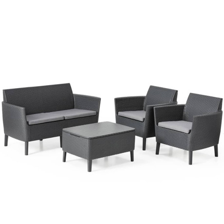 Keter 8-delige Loungeset Salemo grafietkleurig 236629 afbeelding2 - 1