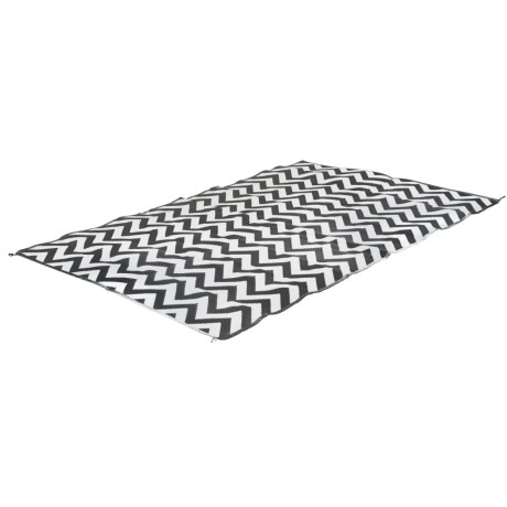 Bo-Camp Buitenkleed Chill mat Wave XL 2,7x3,5 m zwart en wit afbeelding2 - 1
