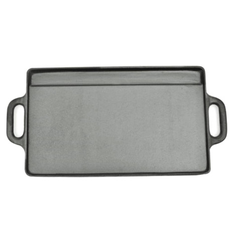 vidaXL Grillplaat gietijzer dubbelzijdig 38x23 cm 2 st afbeelding2 - 1