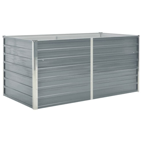 vidaXL Plantenbak verhoogd 160x80x77 cm gegalvaniseerd staal grijs afbeelding2 - 1