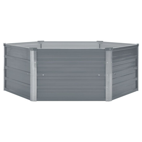 vidaXL Plantenbak verhoogd 129x129x46 cm gegalvaniseerd staal grijs afbeelding2 - 1