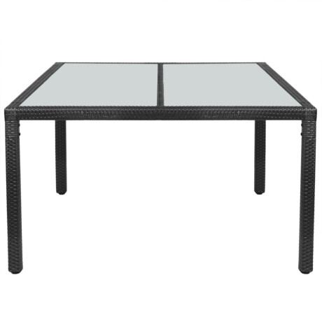 vidaXL Tuintafel 150x90x75 cm poly rattan zwart afbeelding2 - 1