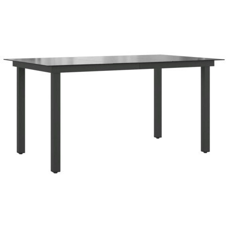 vidaXL Tuintafel 150x90x74 cm aluminium en glas zwart afbeelding2 - 1