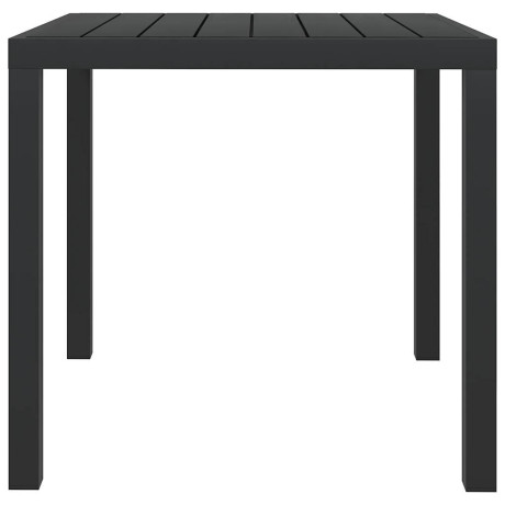 vidaXL Tuintafel 80x80x74 cm aluminium en HKC zwart afbeelding2 - 1